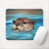 Fluss Otter Painting Mousepad (Mit Mouse)