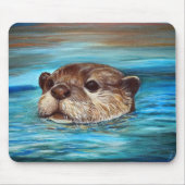 Fluss Otter Painting Mousepad (Vorne)