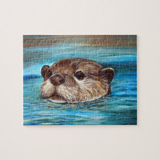 Fluss Otter Painting Puzzle (Horizontal)