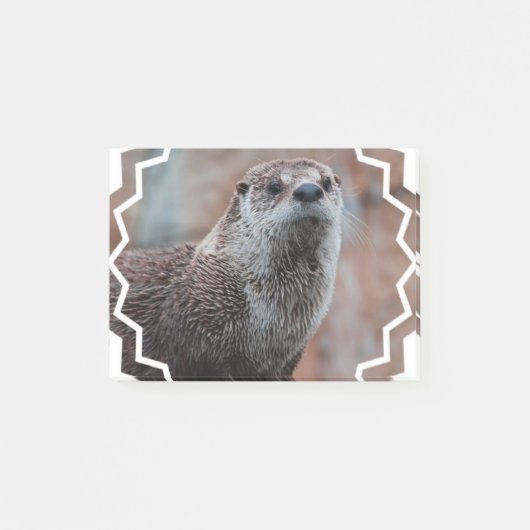 Fluss-Otter Post-it Klebezettel (Vorderseite)