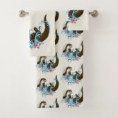 Fluss Otter Water Niedlich Badhandtuch Set (Insitu)