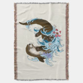 Fluss Otter Water Niedlich Decke (Vorderseite Vertikal)