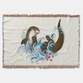 Fluss Otter Water Niedlich Decke (Vorderseite)