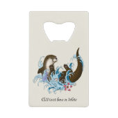 Fluss Otter Water Niedlich Geldbeutel Flaschenöffner (Vorderseite)