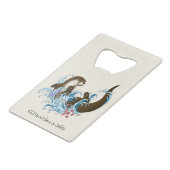 Fluss Otter Water Niedlich Geldbeutel Flaschenöffner (Vorderseite Schrägansicht)