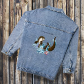 Fluss Otter Water Niedlich Jeansjacke
