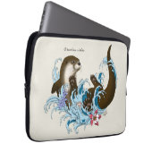 Fluss Otter Water Niedlich Laptopschutzhülle (Vorne Rechts)