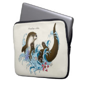 Fluss Otter Water Niedlich Laptopschutzhülle (Vorderseite Links)