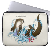 Fluss Otter Water Niedlich Laptopschutzhülle (Vorderseite)