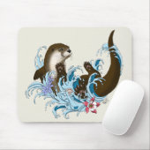 Fluss Otter Water Niedlich Mousepad (Mit Mouse)