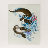 Fluss Otter Water Niedlich Puzzle (Vertikal)