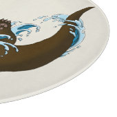 Fluss Otter Water Niedlich Schneidebrett (Ecke)