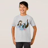 Fluss Otter Water Niedlich T-Shirt (Vorne ganz)