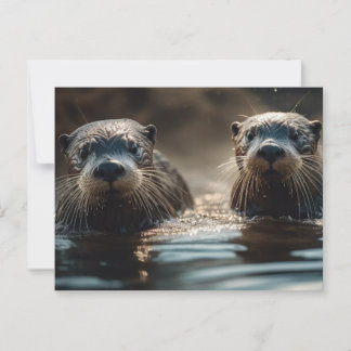 Fluss Otters Postkarte