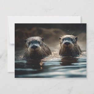 Fluss Otters Postkarte