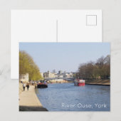 Fluss Ouse, York Postkarte (Vorne/Hinten)