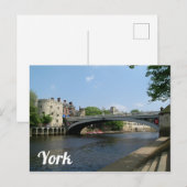 Fluss Ouse, York Postkarte (Vorne/Hinten)