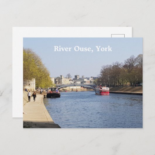 Fluss Ouse, York Postkarte (Vorne/Hinten)