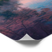 Fluss, Pagoda und Kirschblossom Poster (Ecke)