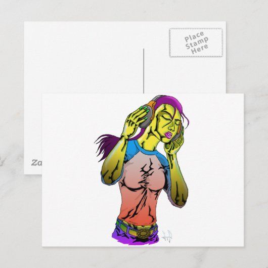 Fluss Postkarte (Vorne/Hinten)