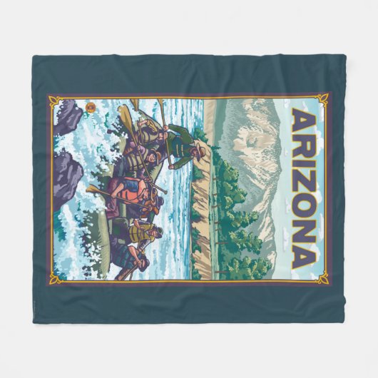 Fluss RaftingArizona Fleecedecke (Vorderseite (Horizontal))