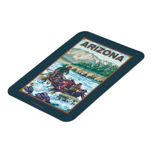 Fluss RaftingArizona Magnet (Linke Seite)