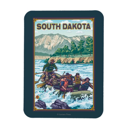 Fluss RaftingSouth Dakota Magnet (Vertikal)