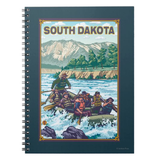 Fluss RaftingSouth Dakota Notizblock (Vorderseite)