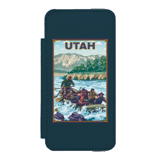 Fluss RaftingUtah Incipio iPhone Geldbeutel-Hülle (Folio Vorderseite)