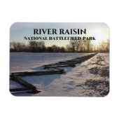 Fluss Raisin National Battlefield Park Krieg von 1 Magnet (Horizontal)