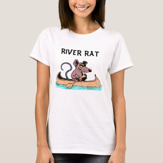 FLUSS-RATTE IM KANU T-Shirt (Vorderseite)
