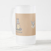 FLUSS-RATTE MATTGLAS BIERGLAS (Vorderseite Links)