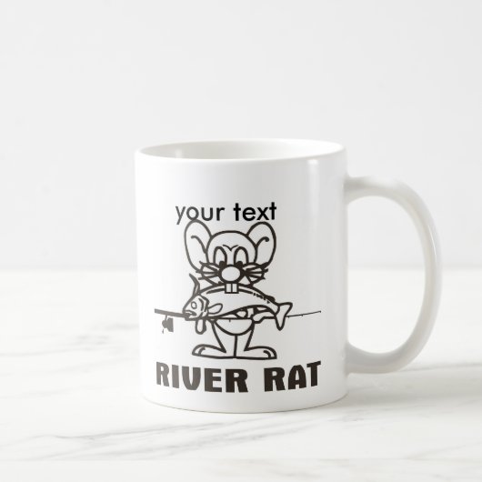 FLUSS-RATTEN-TASSE, Ihr Text Kaffeetasse (Rechts)