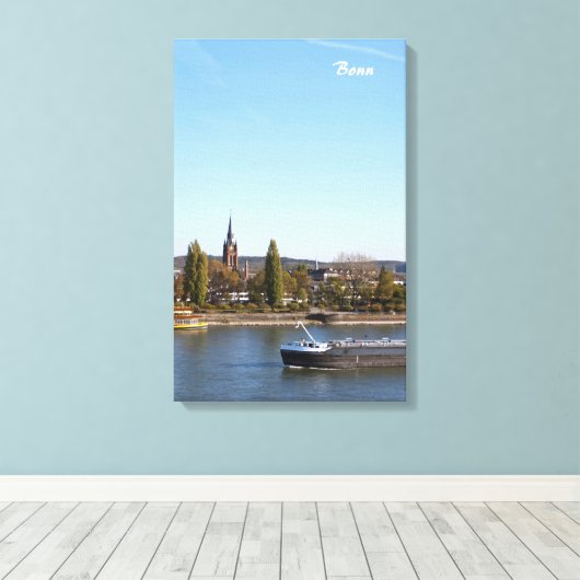 Fluss Rhein Leinwanddruck (Insitu (Holzboden))