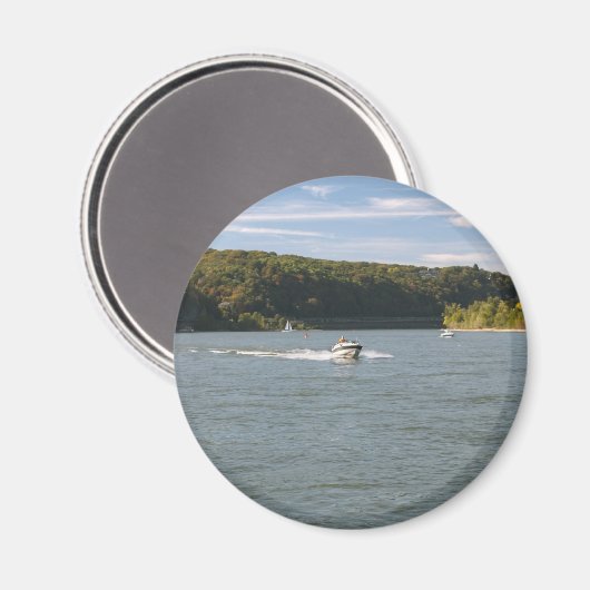 Fluss Rhein Magnet (Vorderseite/Rückseite)