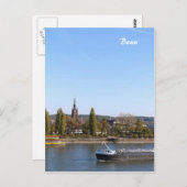 Fluss Rhein Postkarte (Vorne/Hinten)