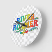 Fluss Roamer. Runde Wanduhr (Winkel)