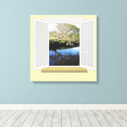 Fluss Scene Leinwanddruck (Insitu (Holzboden))