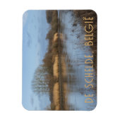 Fluss Scheldt View, Dendermonde, Belgien Magnet (Vertikal)