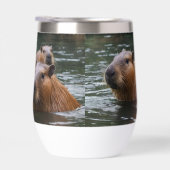"Fluss Serenity: Capybaras schwimmen im Fluss" (Rechts)