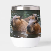 "Fluss Serenity: Capybaras schwimmen im Fluss" (Rückseite)
