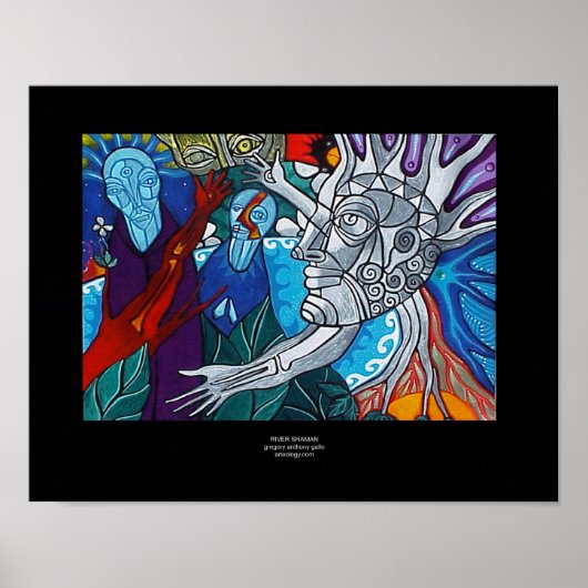 Fluss Shaman durch Gregory Gallo Poster (Vorne)