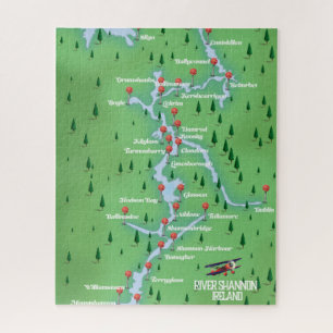 Fluss Shannon Ireland Karte Puzzle