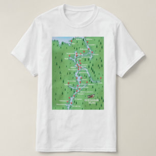 Fluss Shannon Ireland Karte T-Shirt
