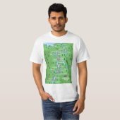 Fluss Shannon Ireland Karte T-Shirt (Vorne ganz)