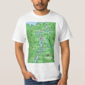 Fluss Shannon Ireland Karte T-Shirt (Vorderseite)