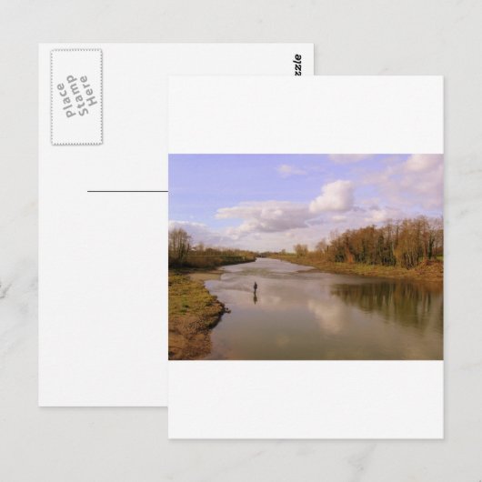 Fluss Shannon Postkarte (Vorne/Hinten)