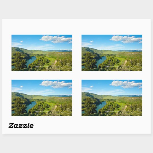 Fluss Snake, Central Idaho, Rechteckiger Aufkleber (Blatt)