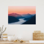 Fluss Soča bei Sonnenaufgang Poster (Küche)