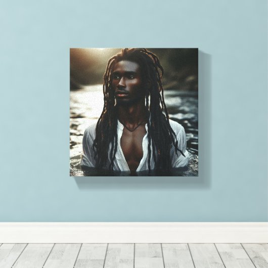 Fluss Solace Leinwanddruck (Insitu (Holzboden))